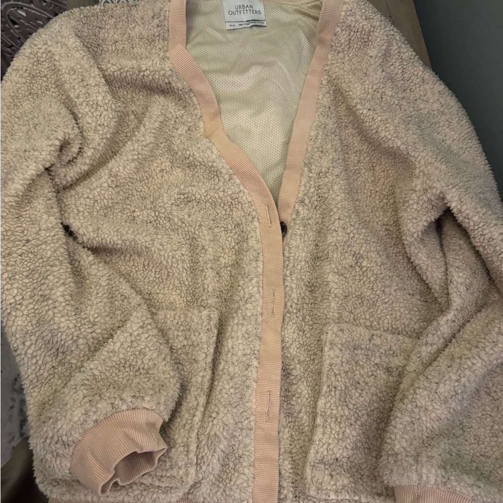 Urban Outfitters Cream Teddy Jacket - Picture 3 of 6